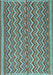 Machine Washable Southwestern Light Blue Country Rug, wshtr32lblu