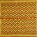 Square Southwestern Yellow Country Rug, tr32yw