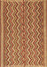 Machine Washable Southwestern Brown Country Rug, wshtr32brn