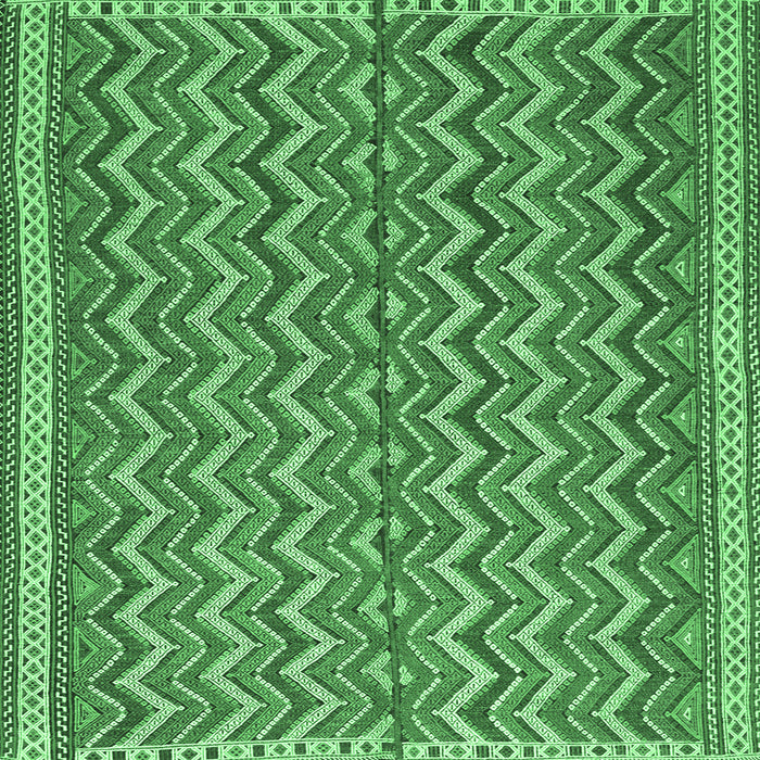 Square Southwestern Emerald Green Country Rug, tr32emgrn