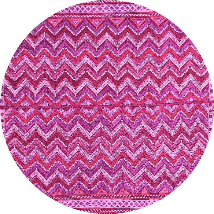 Round Southwestern Pink Country Rug, tr32pnk