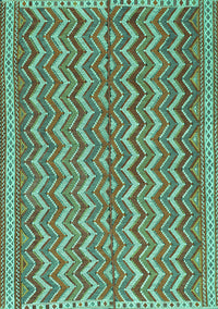 Southwestern Turquoise Country Rug, tr32turq