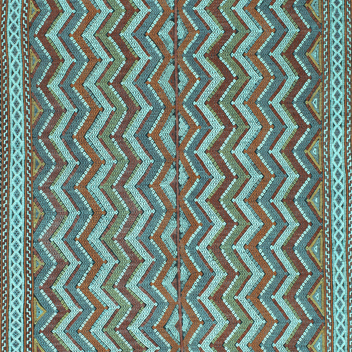 Southwestern Light Blue Country Rug, tr32lblu