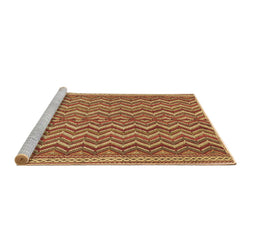Sideview of Machine Washable Southwestern Brown Country Rug, wshtr32brn