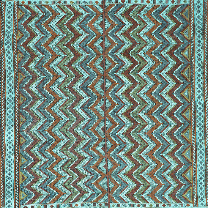 Square Southwestern Light Blue Country Rug, tr32lblu
