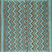 Square Southwestern Light Blue Country Rug, tr32lblu