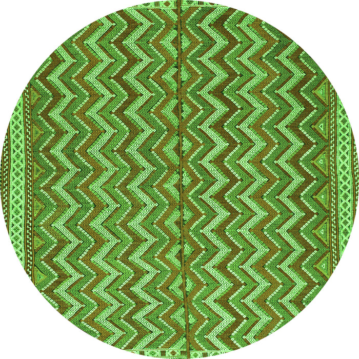 Square Southwestern Green Country Rug, tr32grn