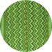 Square Southwestern Green Country Rug, tr32grn