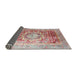 Sideview of Traditional Pale Silver Gray Persian Rug, tr330