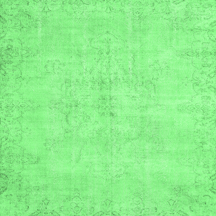 Square Persian Emerald Green Traditional Rug, tr3300emgrn