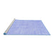 Sideview of Machine Washable Persian Blue Traditional Rug, wshtr3300blu