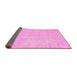 Sideview of Persian Pink Traditional Rug, tr3300pnk