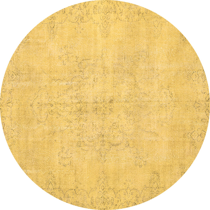 Round Machine Washable Persian Brown Traditional Rug, wshtr3300brn