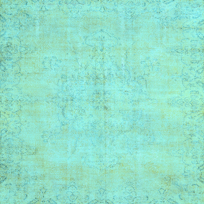 Square Machine Washable Persian Light Blue Traditional Rug, wshtr3300lblu