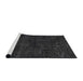 Sideview of Machine Washable Traditional Gray Rug, wshtr3301