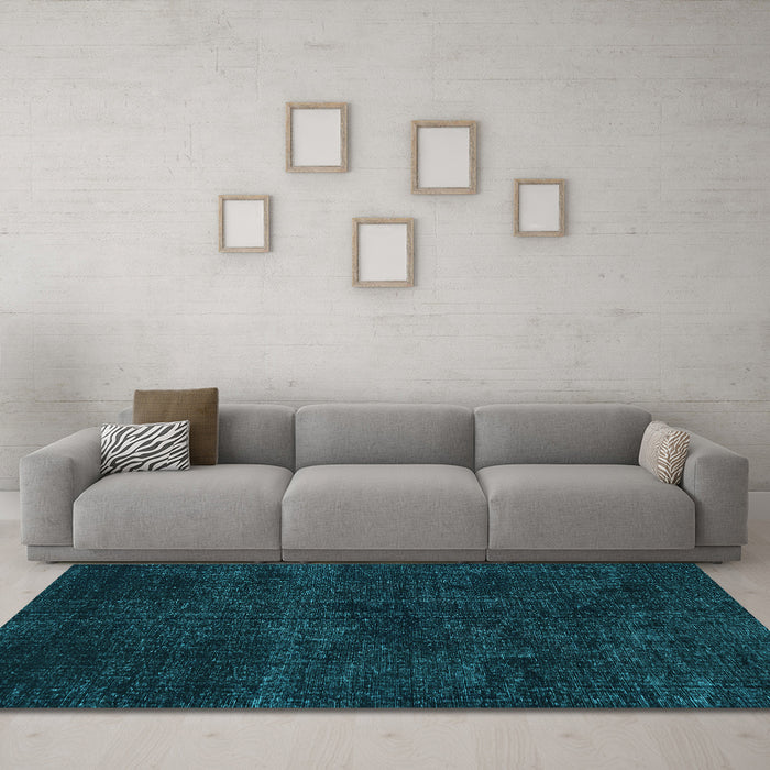 Machine Washable Persian Light Blue Bohemian Rug in a Living Room, wshtr3301lblu