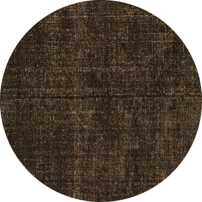 Round Machine Washable Persian Brown Bohemian Rug, wshtr3301brn