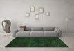 Machine Washable Persian Emerald Green Bohemian Area Rugs in a Living Room,, wshtr3301emgrn
