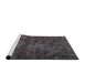 Sideview of Machine Washable Traditional Granite Gray Rug, wshtr3302