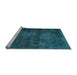 Sideview of Machine Washable Persian Light Blue Traditional Rug, wshtr3302lblu