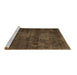 Sideview of Machine Washable Persian Brown Traditional Rug, wshtr3302brn