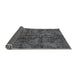 Sideview of Traditional Charcoal Black Persian Rug, tr3303