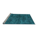 Sideview of Machine Washable Persian Light Blue Traditional Rug, wshtr3303lblu