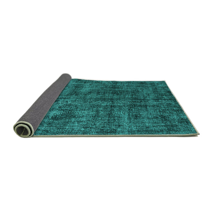 Sideview of Persian Turquoise Traditional Rug, tr3303turq