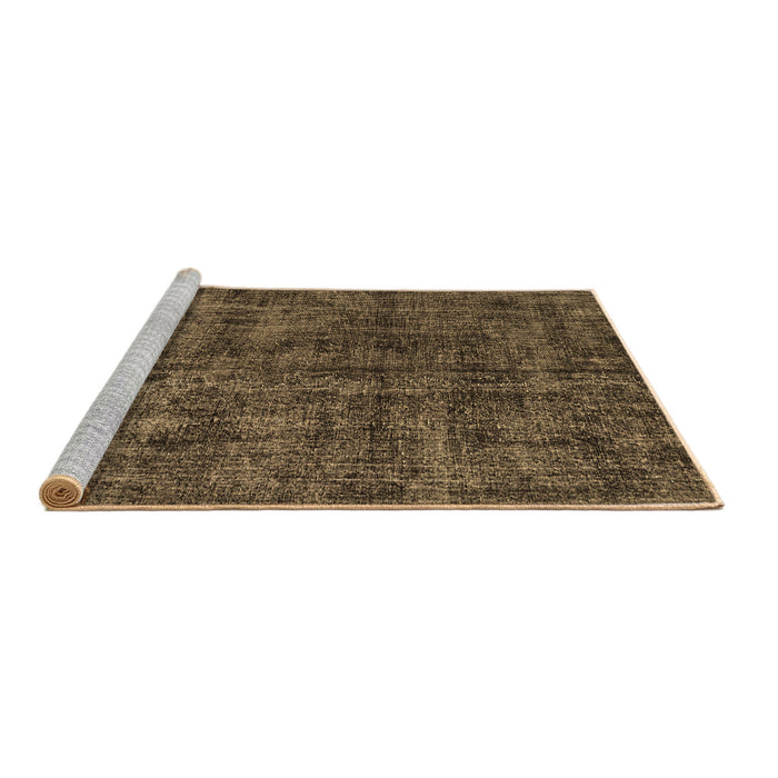 Sideview of Machine Washable Persian Brown Traditional Rug, wshtr3303brn