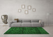Machine Washable Persian Green Bohemian Area Rugs in a Living Room,, wshtr3304grn