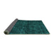 Sideview of Persian Turquoise Bohemian Rug, tr3304turq