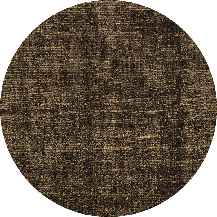 Round Persian Brown Bohemian Rug, tr3304brn