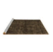 Sideview of Machine Washable Persian Brown Bohemian Rug, wshtr3304brn