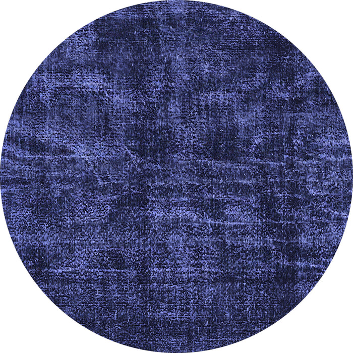Round Persian Blue Bohemian Rug, tr3304blu
