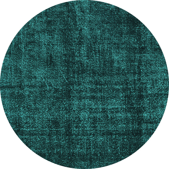 Round Persian Turquoise Bohemian Rug, tr3304turq