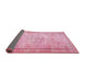 Sideview of Traditional Dark Pink Persian Rug, tr3305