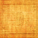 Square Machine Washable Persian Yellow Bohemian Rug, wshtr3305yw
