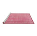 Sideview of Machine Washable Traditional Pink Rug, wshtr3306