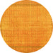 Round Persian Yellow Bohemian Rug, tr3306yw