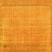 Square Machine Washable Persian Yellow Bohemian Rug, wshtr3306yw