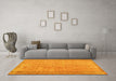 Machine Washable Persian Yellow Bohemian Rug in a Living Room, wshtr3306yw