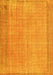 Machine Washable Persian Yellow Bohemian Rug, wshtr3306yw