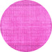 Round Persian Pink Bohemian Rug, tr3306pnk