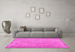 Machine Washable Persian Pink Bohemian Rug in a Living Room, wshtr3306pnk