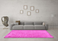 Machine Washable Persian Pink Bohemian Rug, wshtr3306pnk