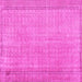 Square Machine Washable Persian Pink Bohemian Rug, wshtr3306pnk