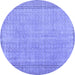 Round Persian Blue Bohemian Rug, tr3306blu