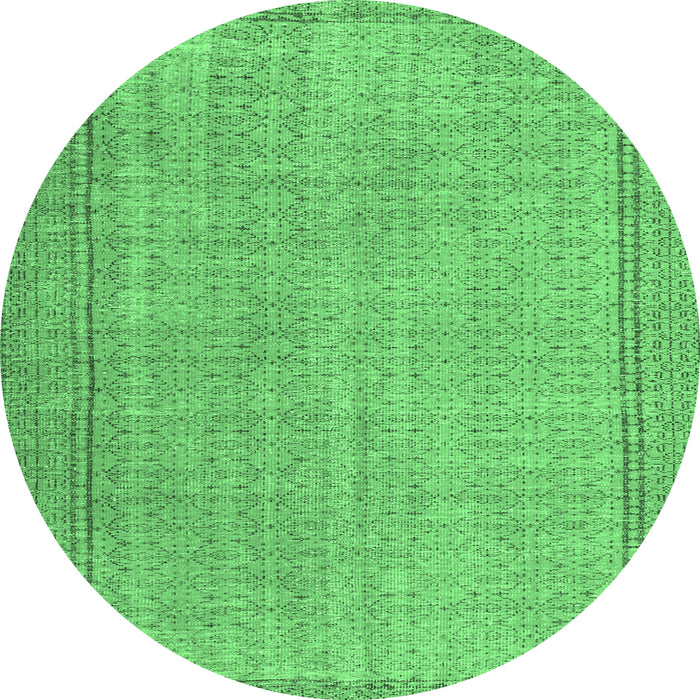 Round Persian Emerald Green Bohemian Rug, tr3306emgrn