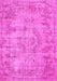 Machine Washable Persian Pink Traditional Rug, wshtr3307pnk