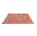 Sideview of Machine Washable Persian Brown Traditional Rug, wshtr3307brn